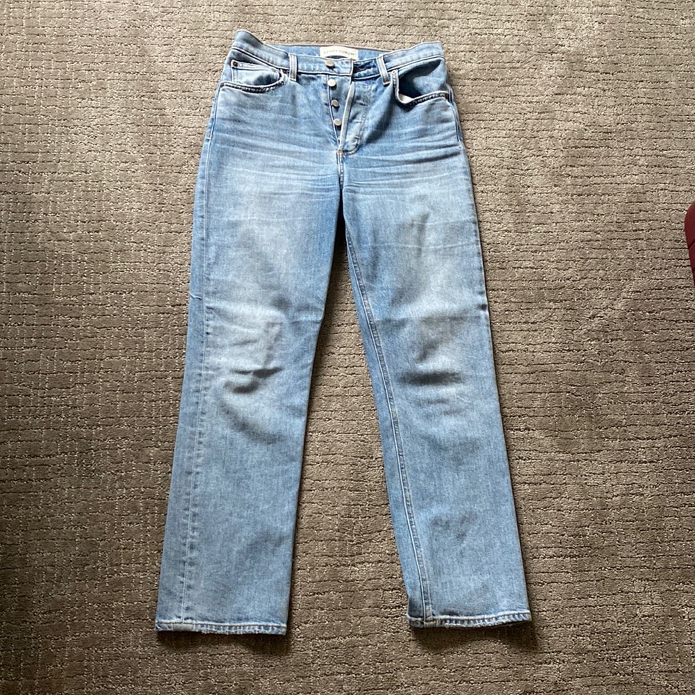 Denim Forum The Arlo Hugh Rise Straight 28L SIZE 27
